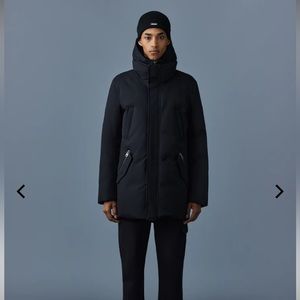 Mackage EDWARD 2-in-1 down coat with removable hooded bib for men